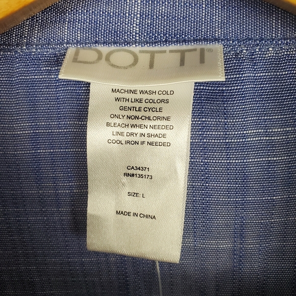 Dotti Lightweight Tunic / Cover-Up. Blue. LG. H100 - Picture 3 of 9